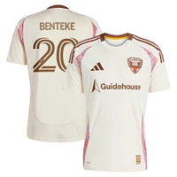 Maillot de joueur réplique adidas Christian Benteke Natural D.C. United 2025 The Soul Kit pour homme