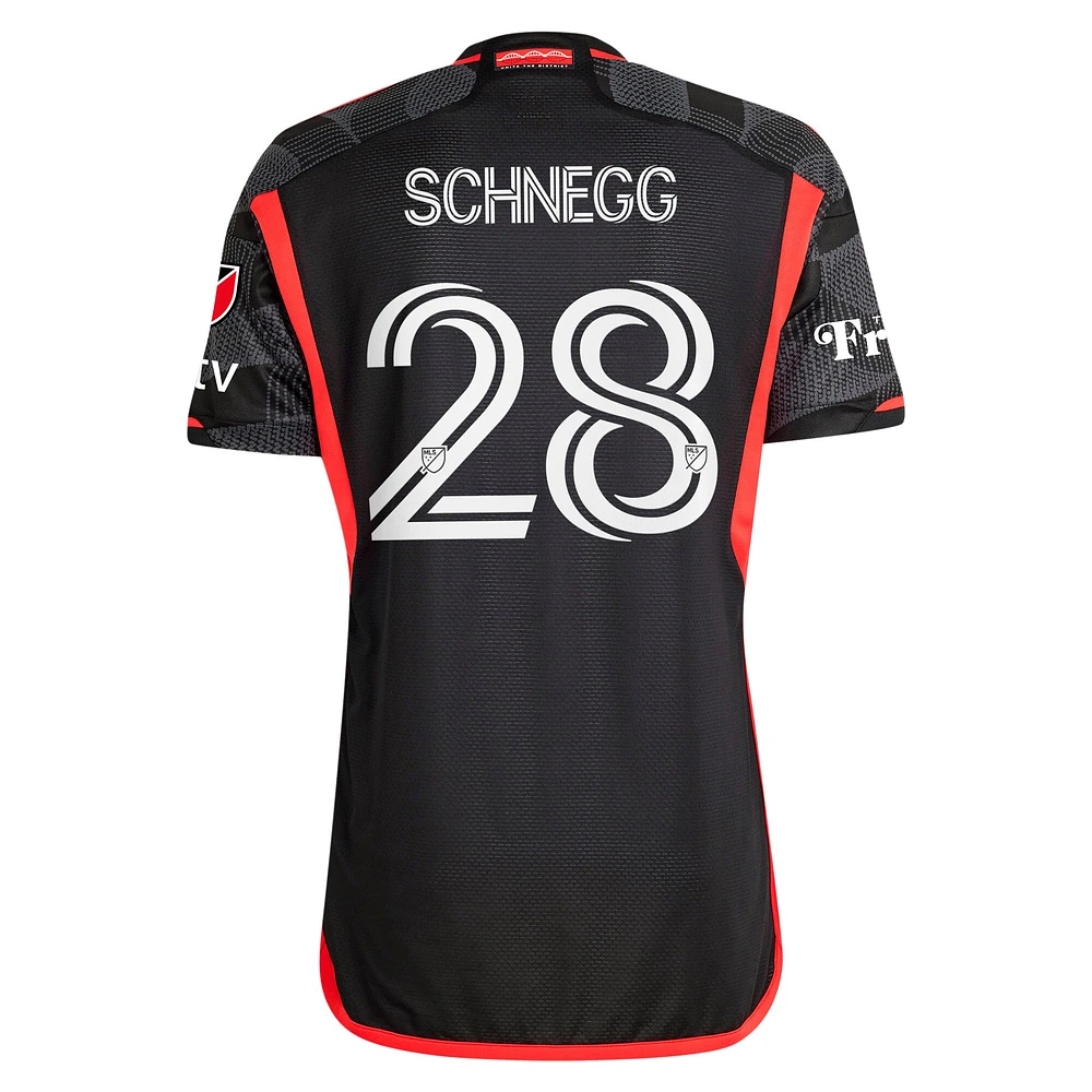 Men's adidas David Schnegg Black D.C. United 2024 The Icon Kit Authentic Player Jersey