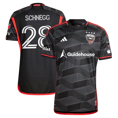 Men's adidas David Schnegg Black D.C. United 2024 The Icon Kit Authentic Player Jersey