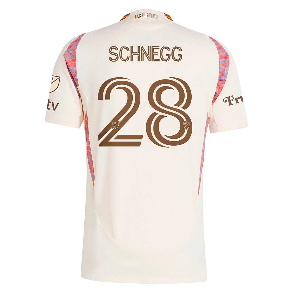 Men's adidas David Schnegg Natural D.C. United 2025 The Soul Kit Authentic Player Jersey