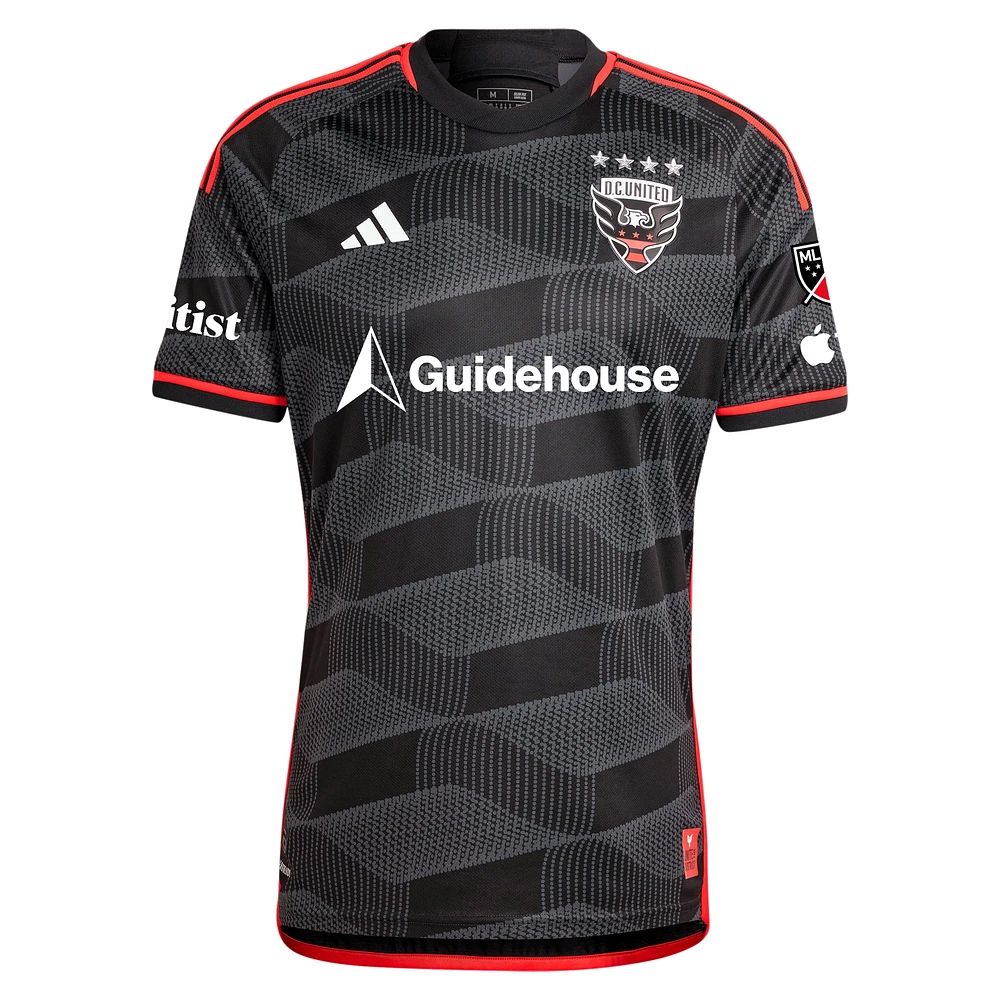 Men's adidas Gabriel Pirani Black D.C. United 2024 The Icon Kit Authentic Player Jersey