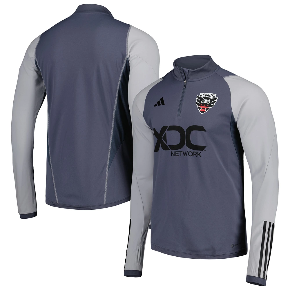 Haut d'entraînement adidas D.C. United 2023 On-Field AEROREADY gris pour homme