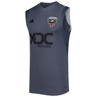 Men's adidas Gray D.C. United 2023 On-Field Sleeveless Training Jersey