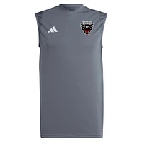 Maillot d'entraînement sans manches adidas D.C. United 2024 AREOREADY pour homme, gris