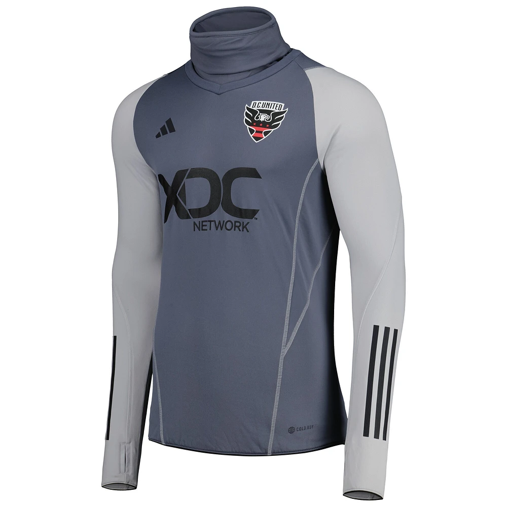 Haut COLD.RDY adidas D.C. United Warm Raglan gris pour homme