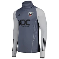 Men's adidas Gray D.C. United Warm Raglan COLD.RDY Top