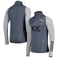 Men's adidas Gray D.C. United Warm Raglan COLD.RDY Top