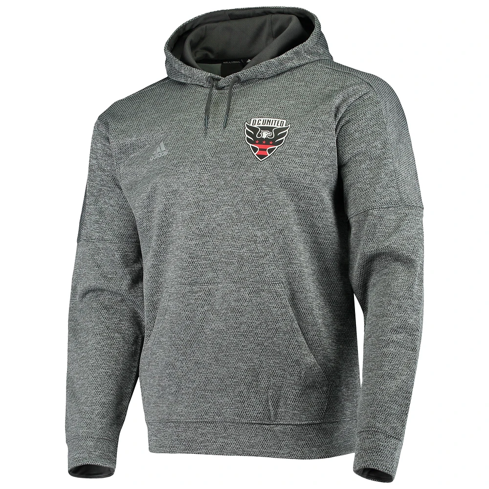 Men's adidas Heathered Black D.C. United TI Pullover Hoodie