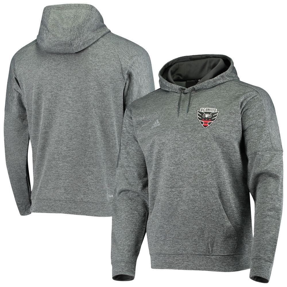 Men's adidas Heathered Black D.C. United TI Pullover Hoodie