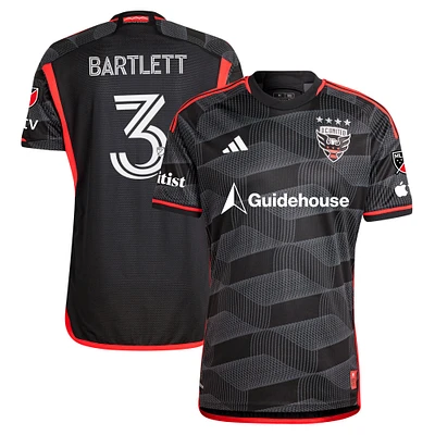 Maillot de joueur authentique The Icon Kit Lucas Bartlett noir pour homme adidas D.C. United 2024
