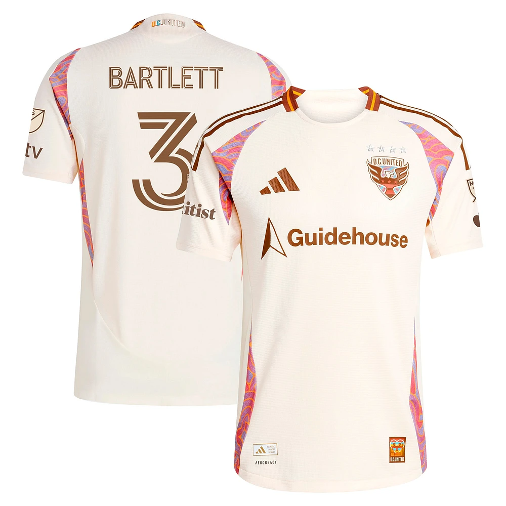 Men's adidas Lucas Bartlett Natural D.C. United 2025 The Soul Kit Authentic Player Jersey