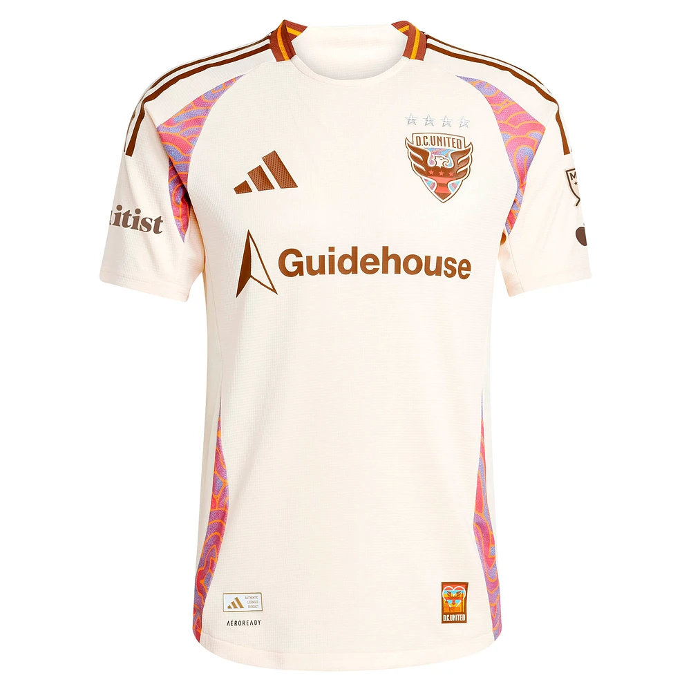 Men's adidas Lucas Bartlett Natural D.C. United 2025 The Soul Kit Authentic Player Jersey
