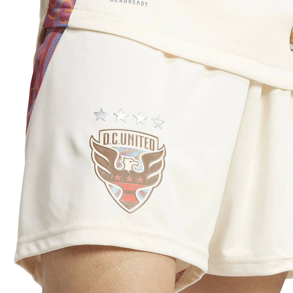 Short adidas Tan D.C. United Away 2025 The Soul Kit Authentic pour homme