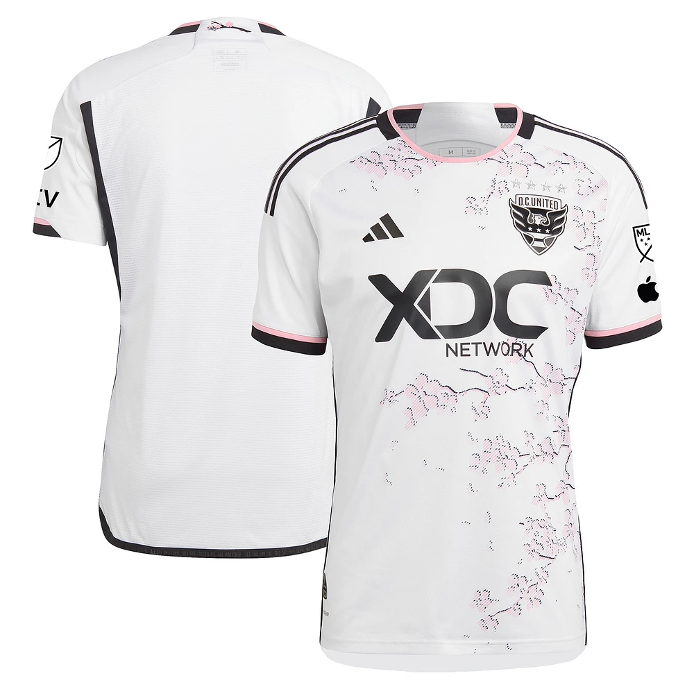 Men's adidas White D.C. United 2023 The Cherry Blossom Kit Authentic Jersey