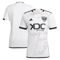 D.C. United adidas Youth 2023 The Cherry Blossom Kit Replica Jersey - White