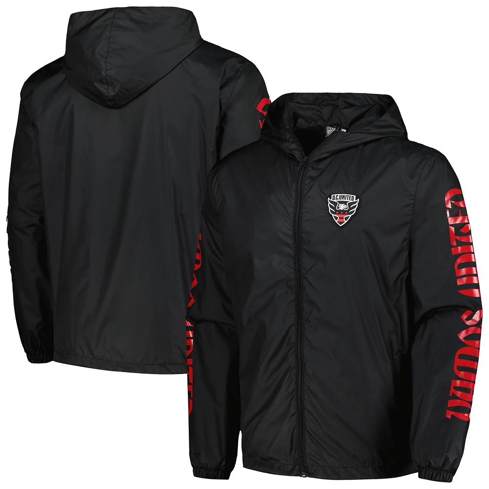 Men's Black D.C. United Graffiti Hoodie Full-Zip Windbreaker