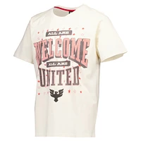 T-shirt décontracté épais crème D.C. United années 90 pour hommes