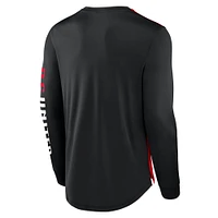 Men's Fanatics Black/Red D.C. United Striker Long Sleeve T-Shirt