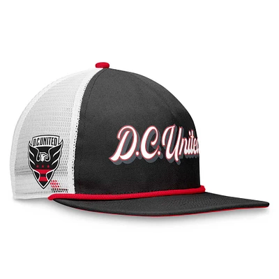 Casquette Snapback de golf D.C. United True Classic Fanatics noir/blanc pour hommes