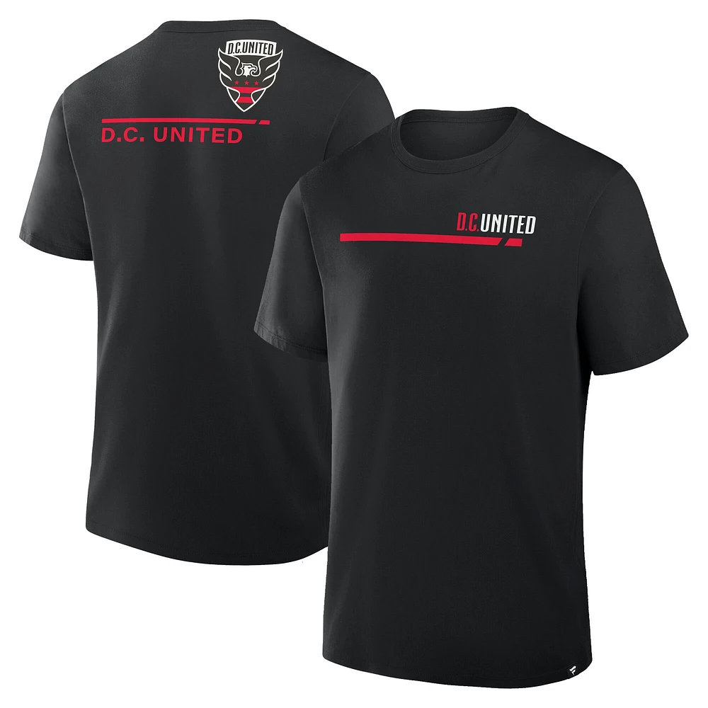 T-shirt en coton noir pour homme Fanatics D.C. United Corner Kick Legacy