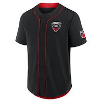Maillot de baseball noir D.C. United Injury Time pour homme Fanatics