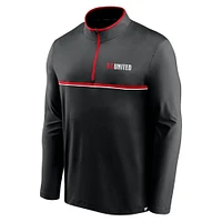 Men's Fanatics Black D.C. United Lineup Quarter-Zip Jacket