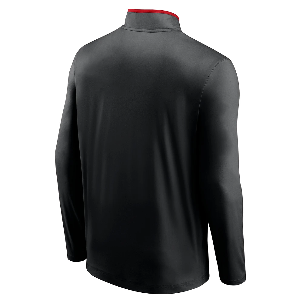 Men's Fanatics Black D.C. United Lineup Quarter-Zip Jacket