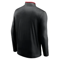 Veste noire à quart de zip Fanatics D.C. United Lineup pour hommes