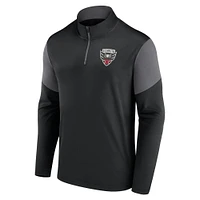 Men's Fanatics Black D.C. United Logo Quarter-Zip Top