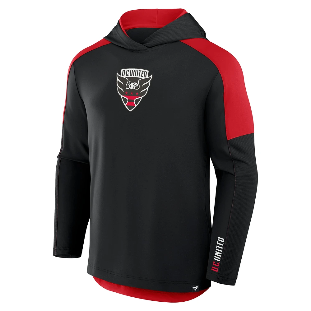 Men's Fanatics Black D.C. United Red Card Transitional Pullover Hoodie