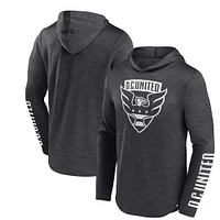 Men's Fanatics Charcoal D.C. United First Period Space-Dye Pullover Hoodie