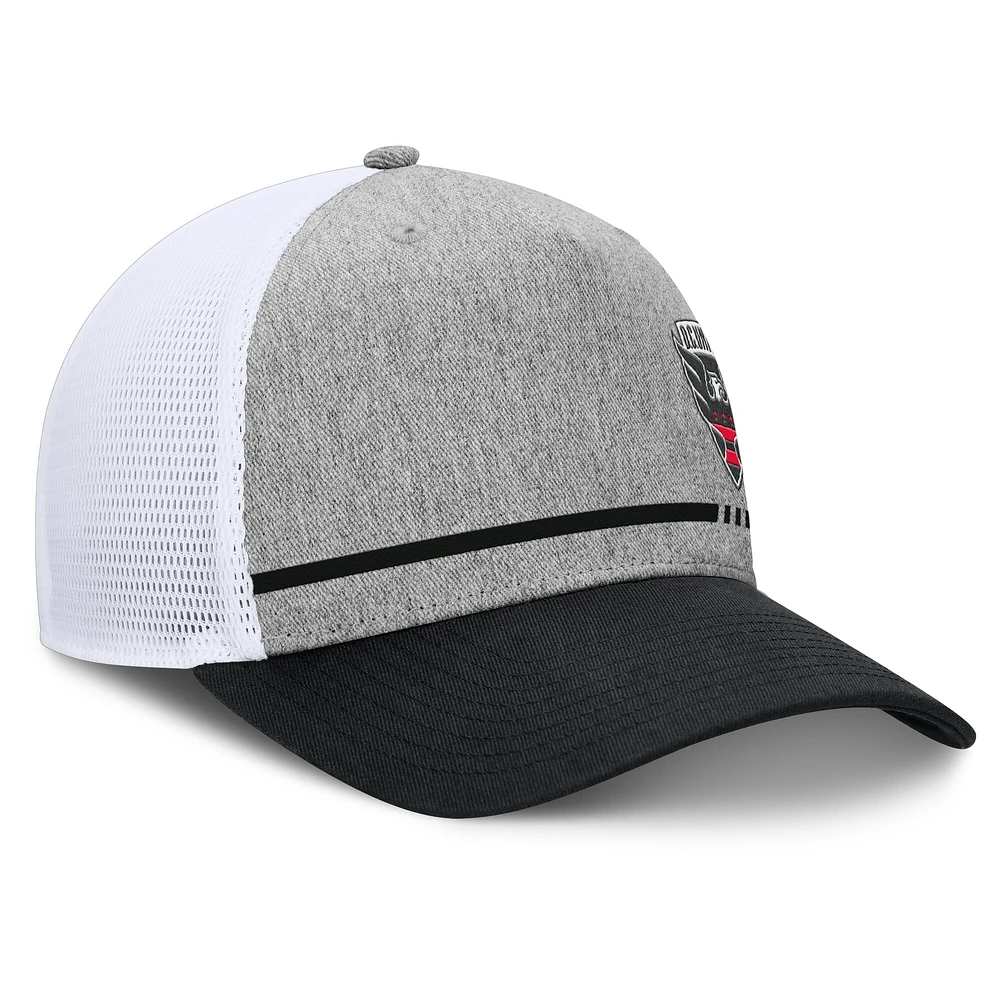 Casquette ajustable Fanatics Heather Grey D.C. United Low Block Trucker pour homme