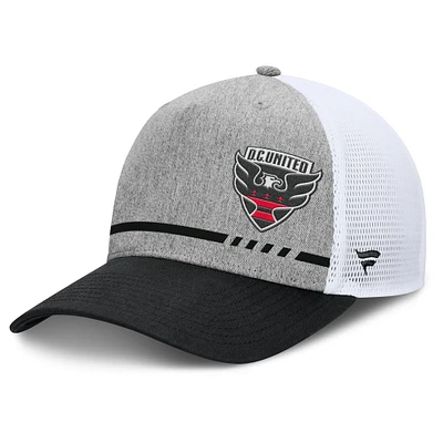 Casquette ajustable Fanatics Heather Grey D.C. United Low Block Trucker pour homme