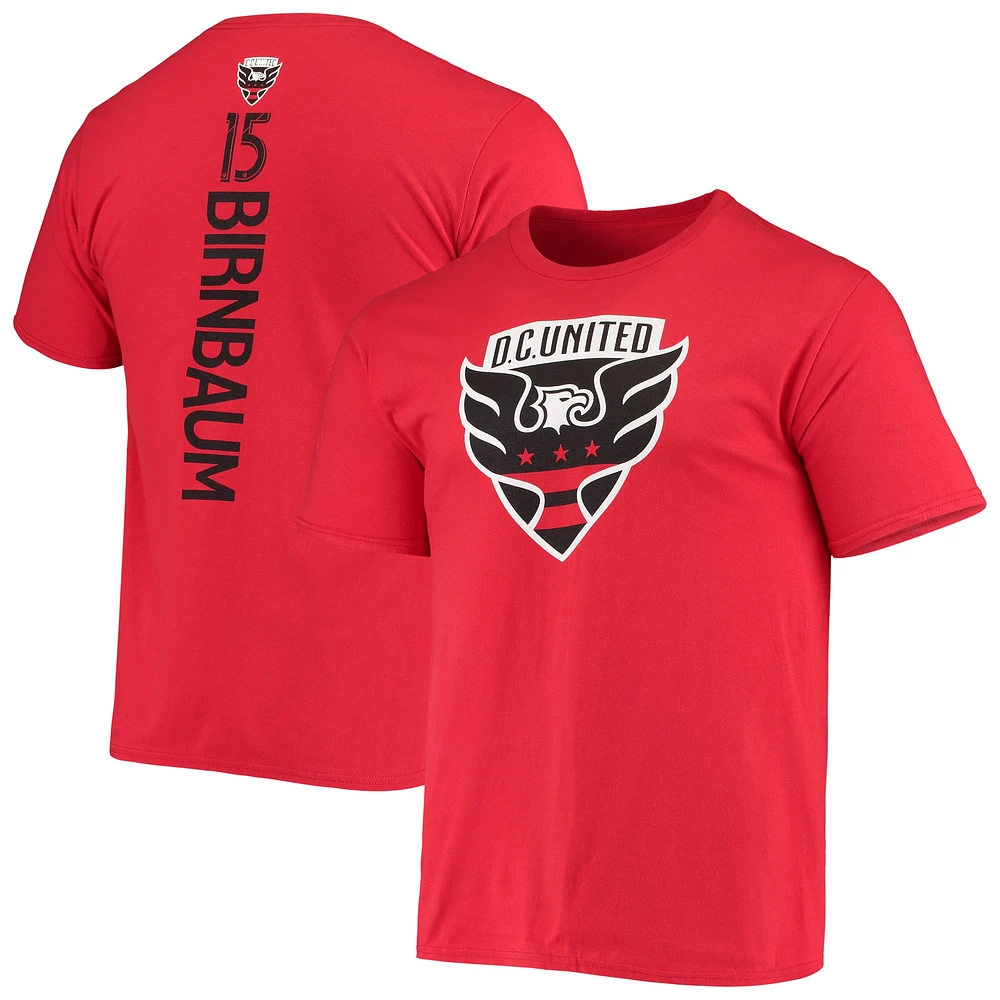 Men's Fanatics Steve Birnbaum Red D.C. United Backer Name & Number T-Shirt