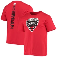 Fanatics pour hommes Steve Birnbaum Red D.C. United Backer Nom et numéro T-shirt