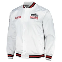 Veste en satin à boutons-pression D.C. United City blanc Mitchell & Ness pour homme