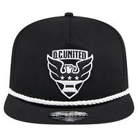 Casquette Snapback de golfeur D.C. United 2024 Kick Off Collection New Era noire pour homme