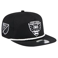 Casquette Snapback de golfeur D.C. United 2024 Kick Off Collection New Era noire pour homme