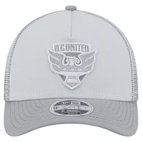 Casquette de camionneur Snapback 9FORTY DC United 2025 pour homme New Era grise