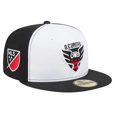 Men's New Era White/Black D.C. United 2024 Kick Off Collection 59FIFTY Fitted Hat