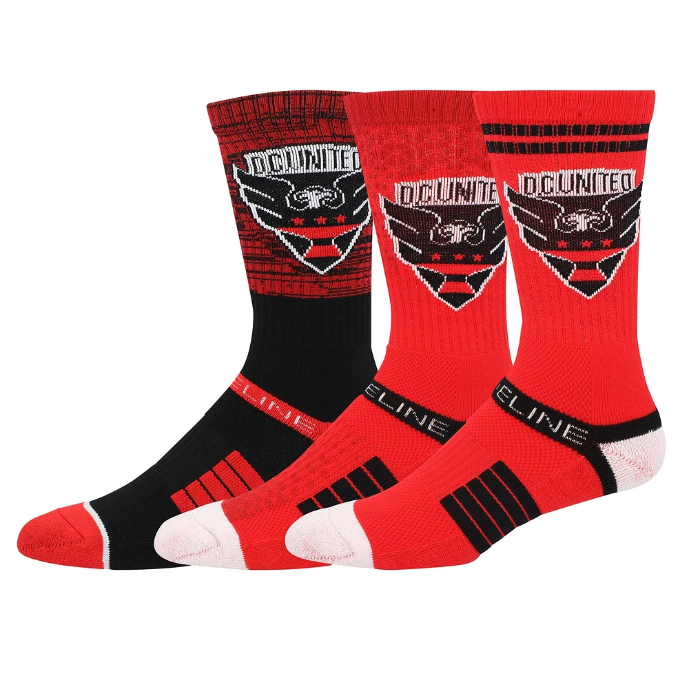 Men's Strideline D.C. United Premium 3-Pack Knit Crew Socks Set