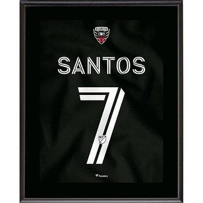 Pedro Santos D.C. United 10.5" x 13" Jersey Style Number 7 Sublimated Plaque
