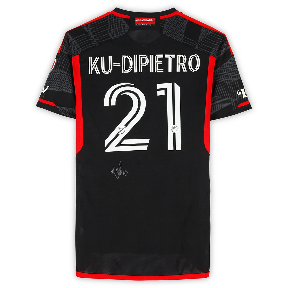 Theodore Ku-Dipietro D.C. United Autographed Match-Used #21 Black adidas Jersey from the 2024 MLS Season - Size M