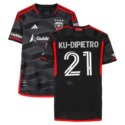 Theodore Ku-Dipietro D.C. United Autographed Match-Used #21 Black adidas Jersey from the 2024 MLS Season - Size M