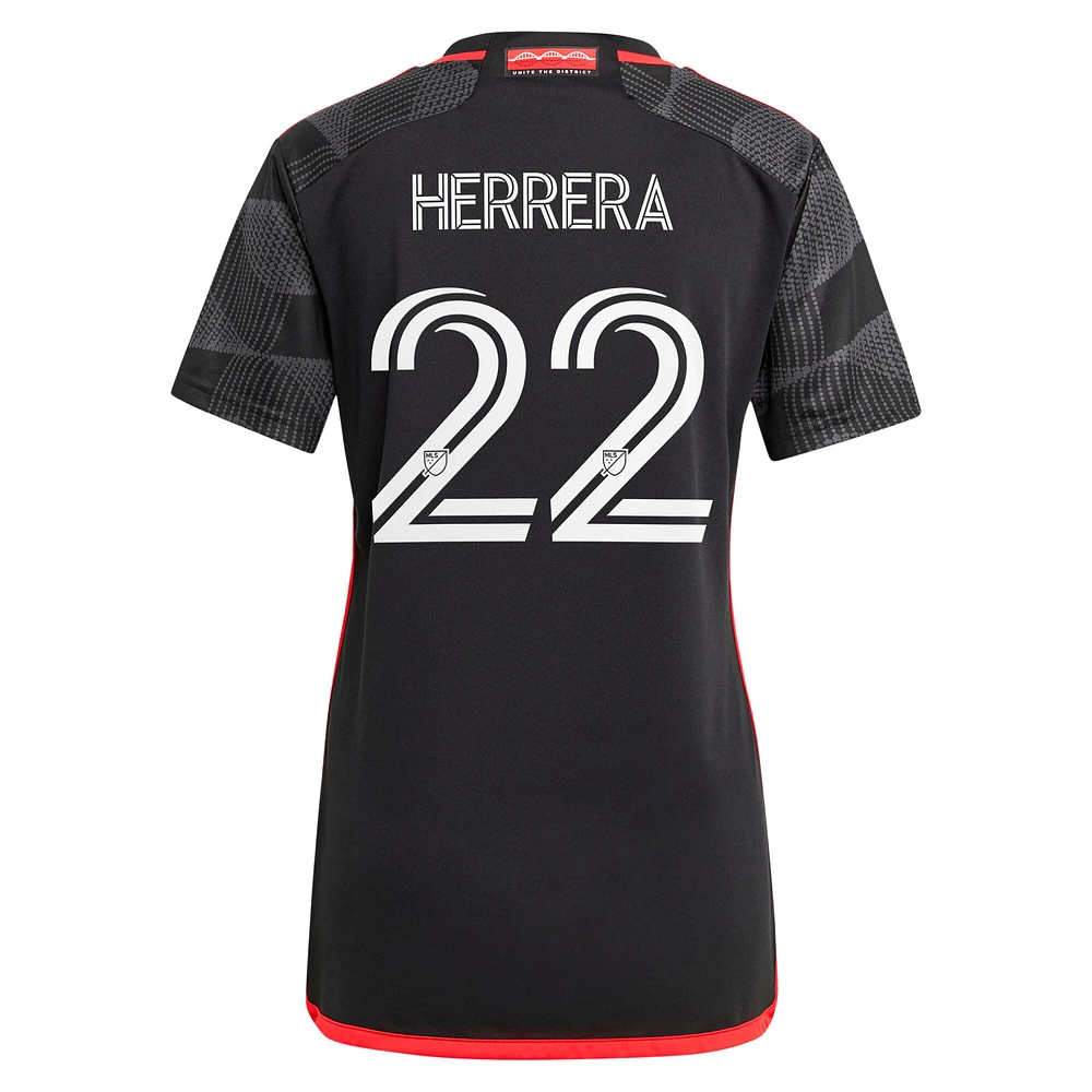 Women's adidas Aaron Herrera Black D.C. United 2024 The Icon Kit Replica Player Jersey