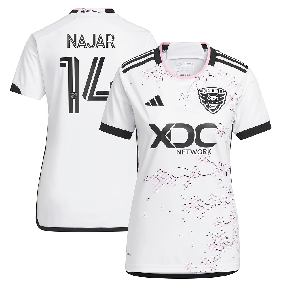 Femme adidas Andy Najar Blanc D.C. United 2023 The Cherry Blossom Kit Replica Player Jersey