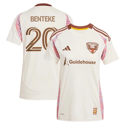 Women's adidas Christian Benteke Natural D.C. United 2025 The Soul Kit Replica Player Jersey