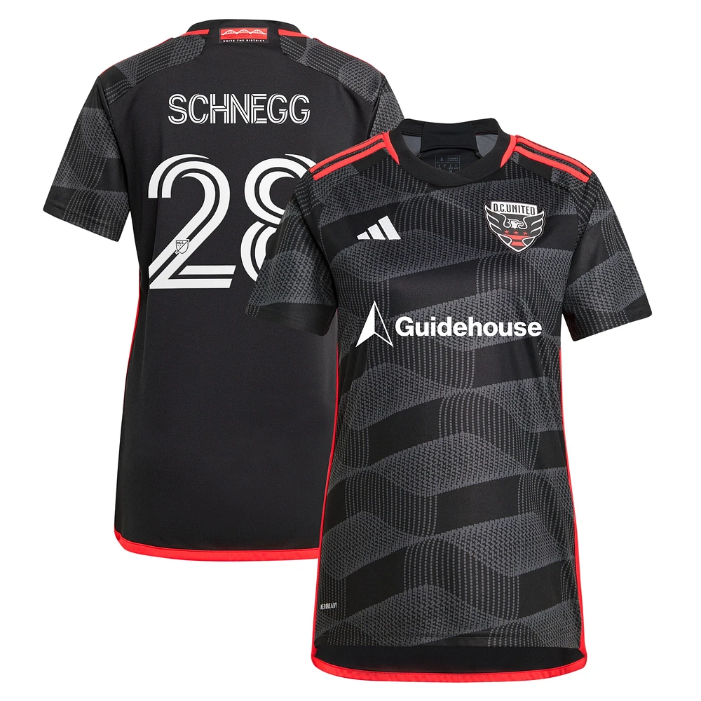 Women's adidas David Schnegg Black D.C. United 2024 The Icon Kit Replica Player Jersey