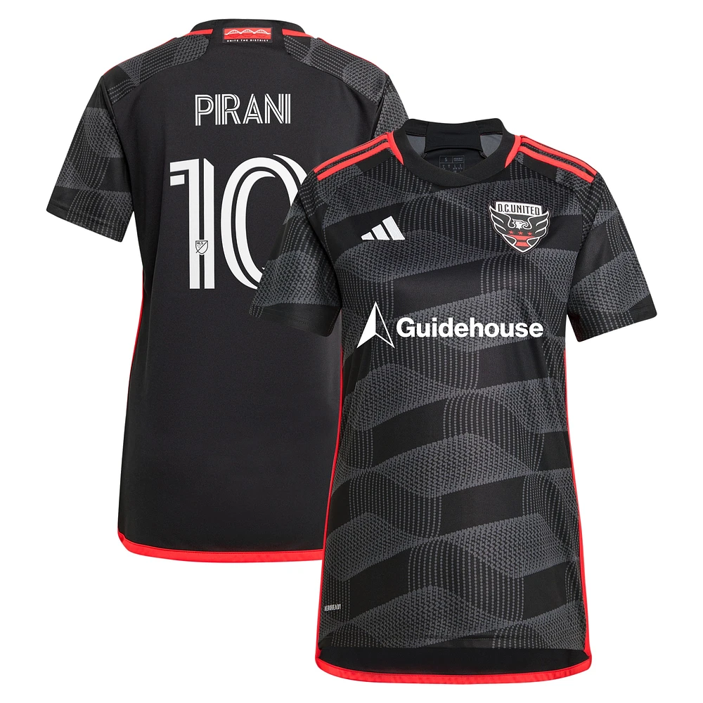 Maillot de joueur adidas Gabriel Pirani noir D.C. United 2024 The Icon Kit Replica pour femme