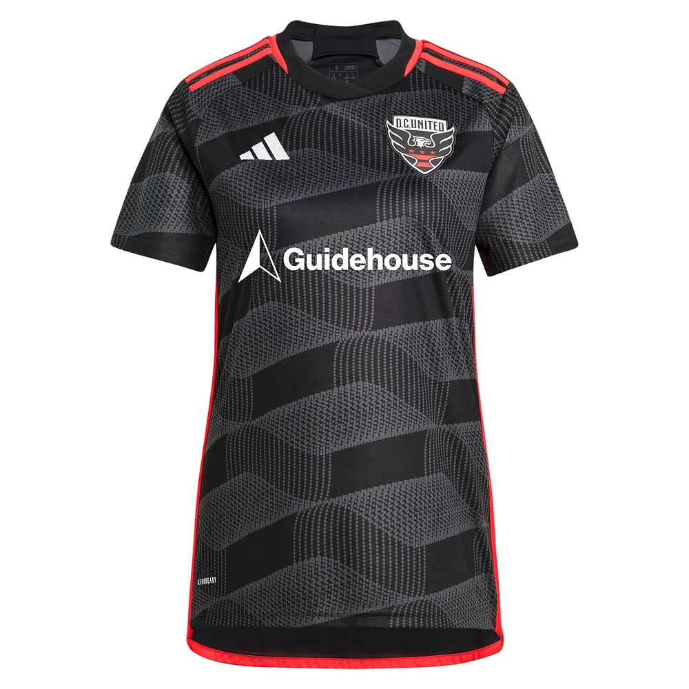 Maillot de joueur adidas Mateusz Klich noir D.C. United 2024 The Icon Kit Replica pour femme